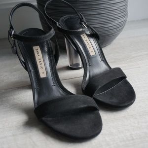 Zara Shoes - ZARA Suede/Transparent Block Heels Zara Shoes - ZARA Suede/Transparent Block Heels